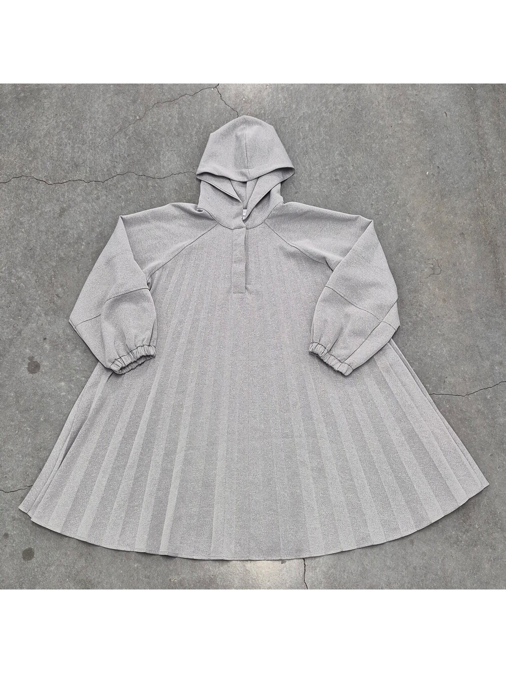 Zara Girls Pleated Hoodie Dress